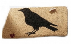 doormat with a crow on it