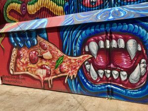 Monster with pizza and our Food Blog